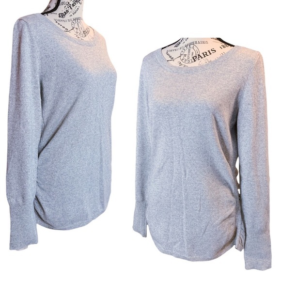 Banana Republic Sweaters - Banana Republic Italian Wool Cashmere Pullover Sweater Metallic Silver Large